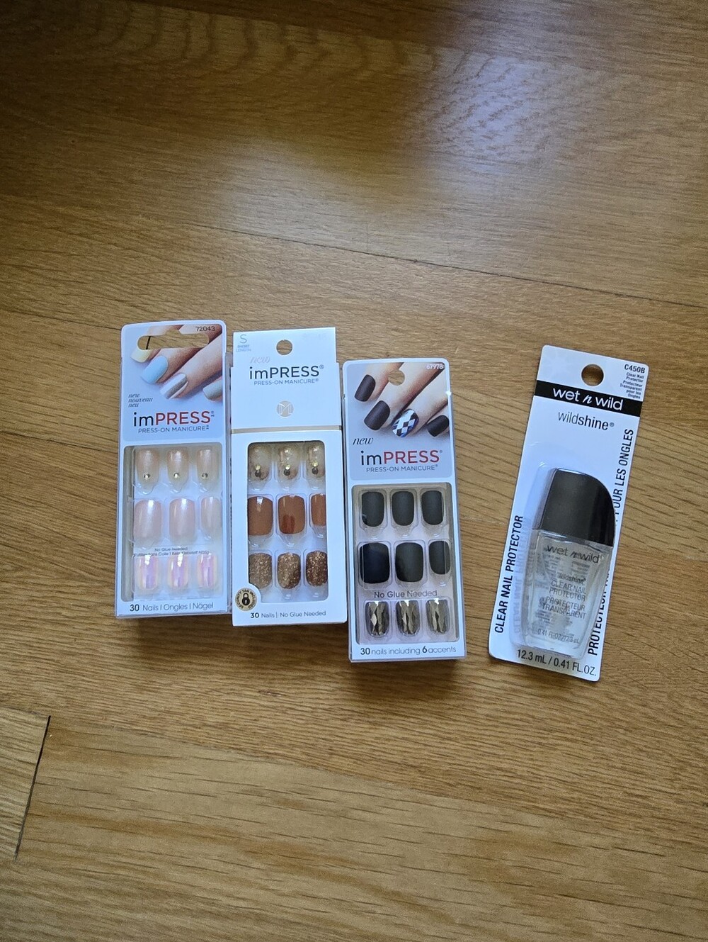 imPRESS Press-On Nails in Neutral, Brown, and Black Shades NIB